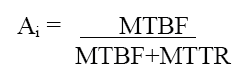 Figure 3 —  Required Inherent Availiability Formula