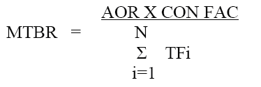 Figure 8 —  Required Mean Time Between Removals Formula