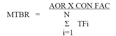 Figure 6 —  Mean Time Between Removals Formula