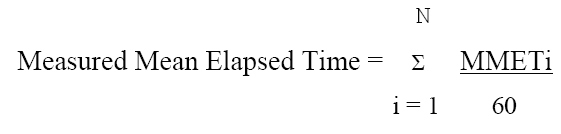 Figure 1 —  Measured Mean Elapsed Time Formula