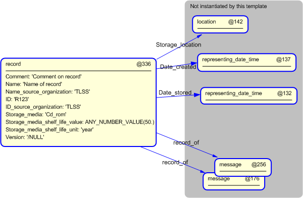 Figure 5 —  Instantiation of record template