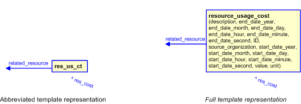 Figure 3 —  The graphical representation of the resource_usage_cost template