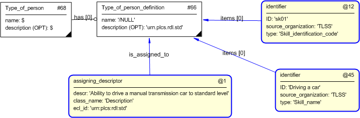 Figure 4 —  Entities instantiated by skill template