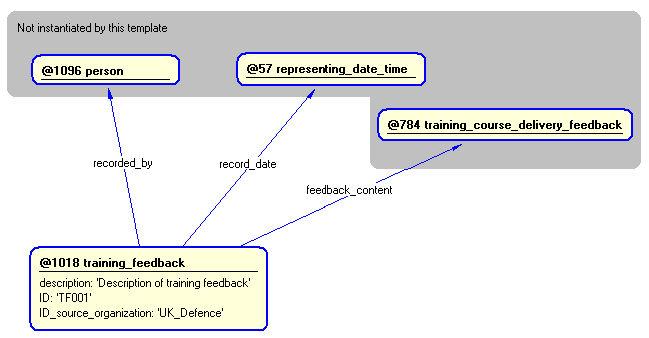 Figure 5 —  Instantiation of training_feedback template