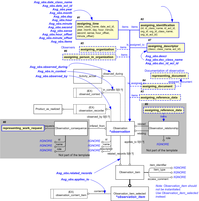Figure 5 —  Characterization of assigning_observation template