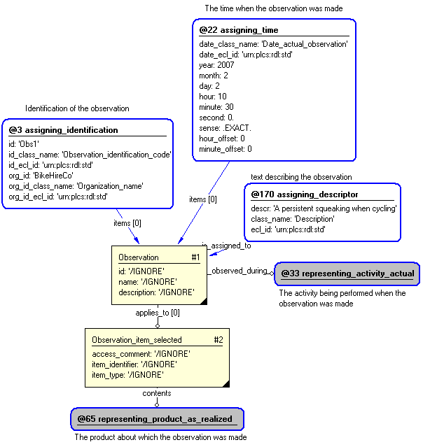 Figure 3 —  Entities instantiated by assigning_observation template