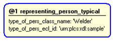 Figure 4 —  Instantiation of representing_person_typical template